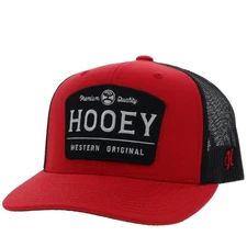 HOOEY "Trip" High Profile Snapback Hat, Red/Black
