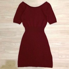 USED PRADA KNIT DRESS RIBBED VERYGOOD