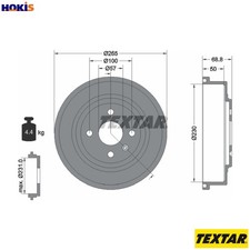 2x BRAKE DRUM 94031500 FOR HOLDEN ASTRA/SPORTSBACK/Convertible/TWINTOP OPEL