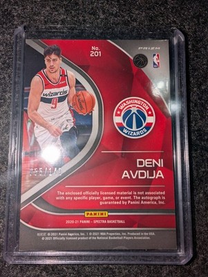 2020-21 Panini Spectra Deni Avdija RPA RC Auto /149 On Card Auto 