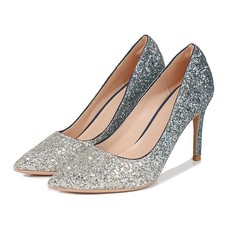 Women's Pointed Toe Sequins Pumps Fashion High Heels Party Wedding Dress Shoes