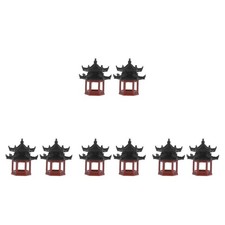  Confezione 4 Statue Giapponesi Accessori Bonsai Miniatura Figure Giardino Decorazione Casa