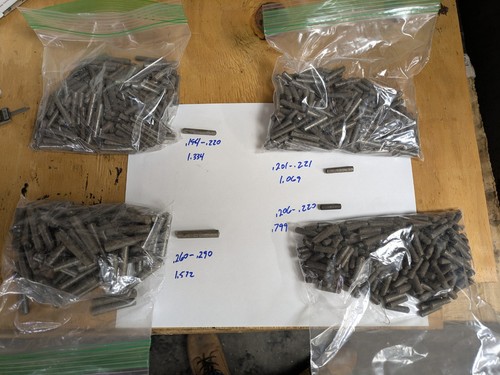 Steel Tapered Dowel Pins 7lbs machinist junk drawer cleanout