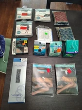 Lot 14 Vintage Pantyhose Size Q/C/E/L/A/XXL Mixed Brands & Colors New Old Stock