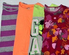 Lot of 4 Long Sleeve Tops Girls 7-8 Justice Childrens Place Old Navy
