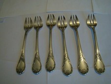 Maison Christofle six fourchettes à huitres modèle Marly