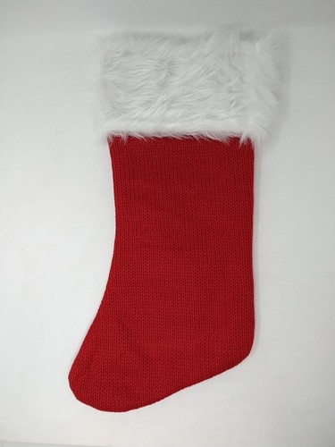 Winter Wonder Lane Monogramed Letter D 20 Inch Knit Red/White Christmas Stocking - Picture 2 of 7