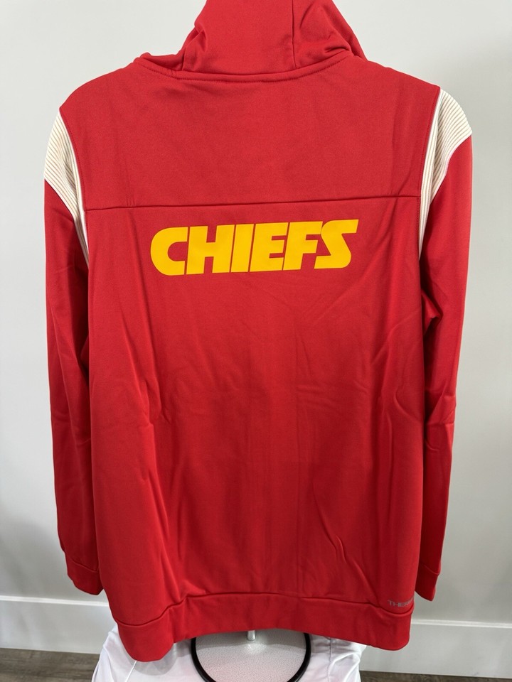 Kansas City Chiefs Nike Performance Sideline Red Lockup FullZip Hoodie