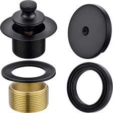 Brass Bathtub Drain Kit, Lift and Turn Tub Drain Kit with Single Hole Overflow F