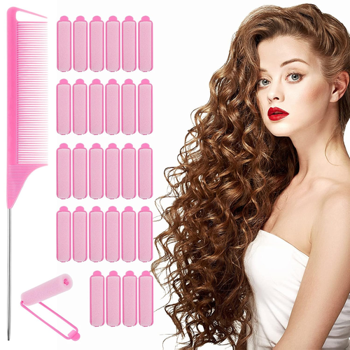 Aster 29Pcs Sponge Hair Rollers Set, Heatless Foam Hair Curlers for Long Hair - Picture 11 of 12