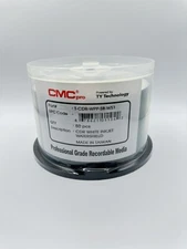 50Pk CMC PRO WATERSHIELD GLOSSY White Inkjet Hub 52X 80-Min CD-R FREE SHIP