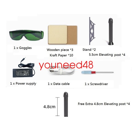 Laser Engraving Machine 5W Portable Mini Laser Marking Machine with Extra gifts - Picture 2 of 6