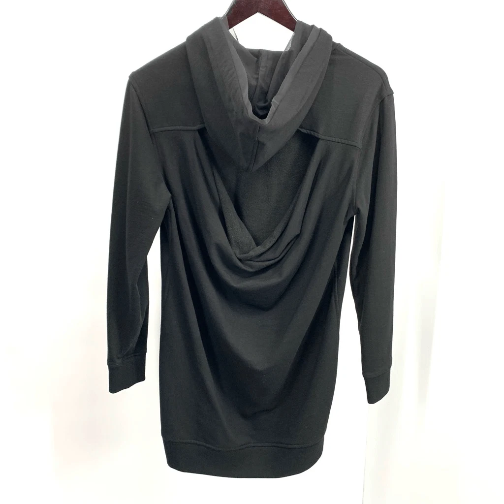 UNDERCOVER Felpa nera Victorias Secret felpa con cappuccio schiena aperta tunica lunga tg xs donna