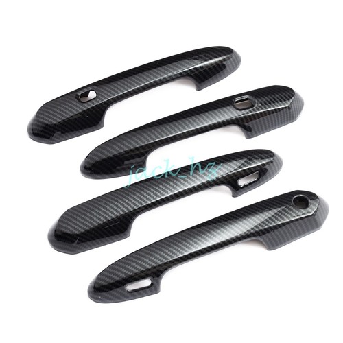Borde de cubierta de manija de puerta de fibra de carbono para accesorios Toyota Sienna 2021-2024 - Imagen 3 de 8