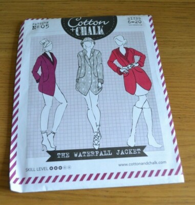 COTTON AND CHALK THE WATERFALL JACKET Sewing Pattern No 05 UK  20 UK