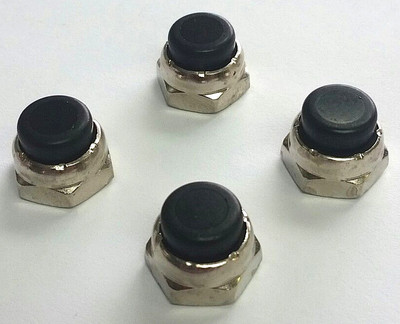 4 PACK NEW CHROME AND BLACK ROCKER NUTS 66-84 SHOVELS 57-85 SPORTSTERS HD 7872-B