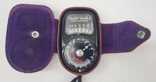 Vintage Weston Master II Camera Universal Exposure Light Meter Leather Case