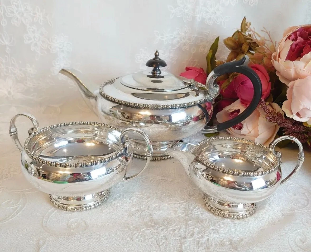 English Antique Silver Teapot Silver Tea Set eBay
