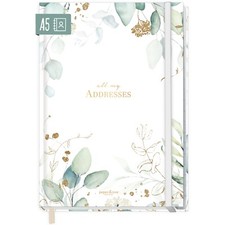 Häfft Adressbuch Telefonbuch A5 Blattgold mit Register A - Z