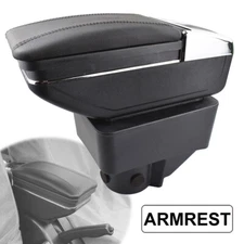 For Ford Fiesta 2011-2019 Armrest Storage Box Cup Holder Arm Rest Rotatable 2018