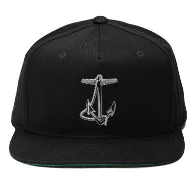 Anchor - Captain First Mate Boat Sail Beach Flat Brimmed Snapback Hat