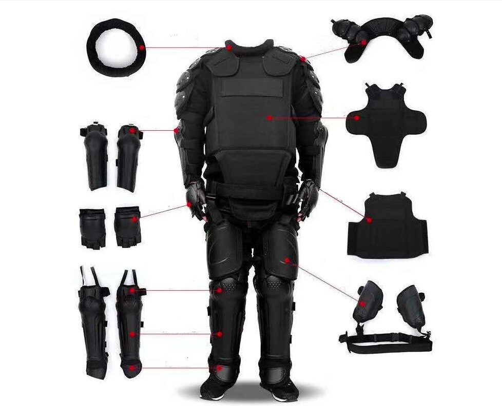 Full Tactical Police Body Protective Anti Riot Armor Suit Emergency