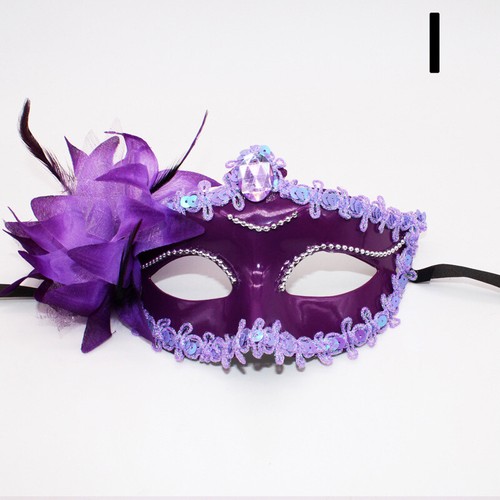 Maskerade Glitzer Feder venezianische Maske Kostüm Party Motiv Augenmasken Geschenk - Bild 10 von 21