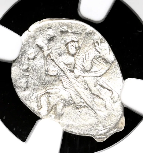 RUSSIA. Ivan IV "The Terrible", 1533-1584. Silver Kopek, Novgorod, NGC AU58