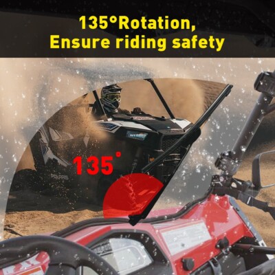 FQPJ001 Wiper Kit Manual Hand-Operated Windshield Wiper For UTVs - Fits Polaris RZR, Ranger, Can-Am & More Polaris Ranger 700 Xp 2007 - Foto 5