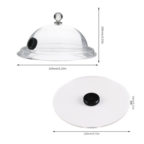 Acrylic Smoking Gun Cloche Lid Dome Food Cover for Smoke Infuser Meat Grill BBQ - Picture 17 of 50
