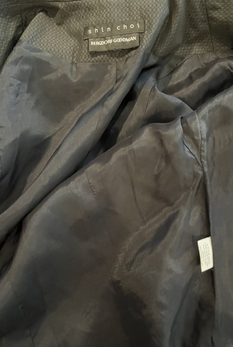 Shin Choi Women's Black Button Front Round Collared Jacket  Size See Below - Picture 5 of 6