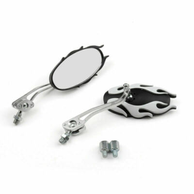 Universal Motorcycle Rearview Spiegel Rear View Mirror Spiegel 8mm 10mm White F2