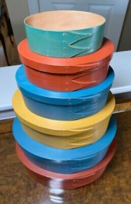 Orleans Carpenters Set of 6 Colorful Oval Shaker Stacking Orleans Carpenters Set of 6 Colorful Oval Shaker Stacking