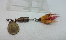 Vtg MARATHON TACKLE Hawk #2 Brass 5/8" Inline Spinner Trout/Bass Fishing Lure