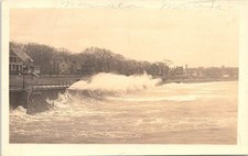 RPPC Missoula Montana Town Scene along River 1910