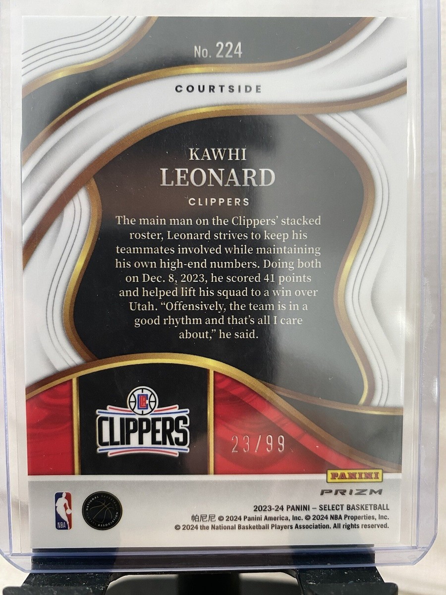 KAWHI LEONARD 2023-24 Select Courtside #224 Purple Cracked Ice