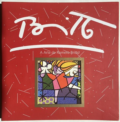 Romero Britto signiert Zeichnung Buch Unterschrift Autogramm Signatur Signed