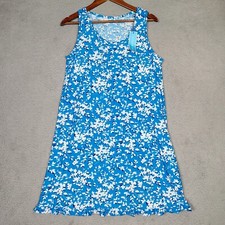 Draper James Nightie Dress Women's S/M Blue Floral Sleeveless Nightgown Pajama