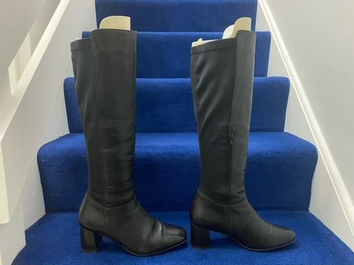 LK Bennett knee high leather boots mid heel, 7 40 - Picture 2 of 10
