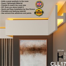 LED Coving Moulding Polystyrene XPS Cornice 2m - Modern Design CLL17