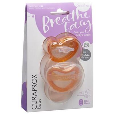 Curaprox baby pacifier Gr2 orange double pack 2 pcs
