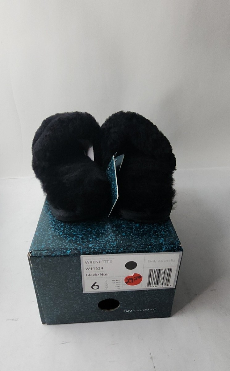 emu WRENLETTE BLACK×Noir Amazon.com | EMU Australia - Wrenlette Womens Slipper, Black