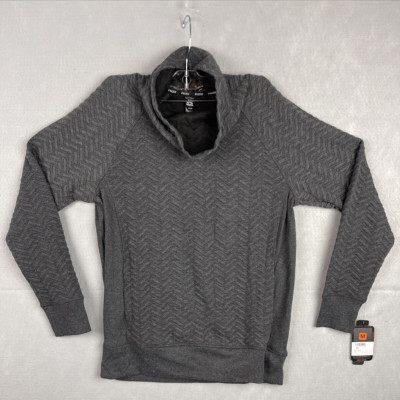 RBX Mens Pullover High Neck Sweater With Pockets Size XL Color Charcoal