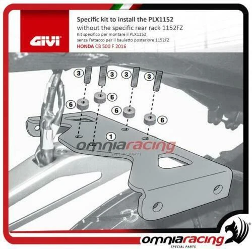 Pièces détachées GIVI pour motocyclette Honda