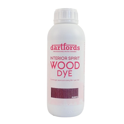 Botella de 1 litro de tinte para madera a base de espíritu interior púrpura dartfords - Imagen 2 de 3