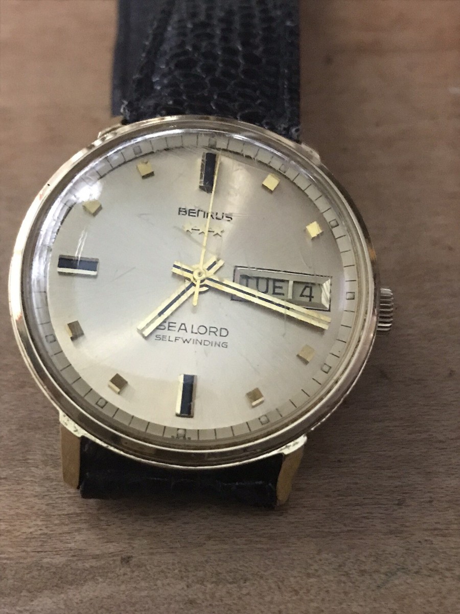 BENRUS Swiss Automatic watch 3 Stars Sea Lord . | eBay