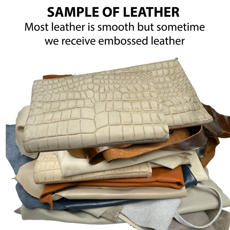 3 lbs. Leather Scraps for crafting -Leather remnant pieces, Top and full grain - Image 3 of 4