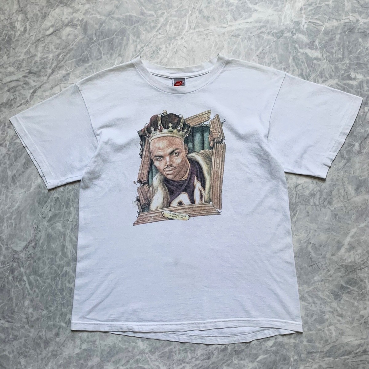 VTG 90s NBA NIKE CHARLES BARKLEY SUNS T-SHIRT MADE IN USA SIZE M 