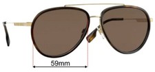 Lentes de repuesto para gafas de sol SFx para Burberry B 3125 Oliver - 59 mm de ancho