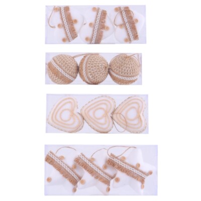 Handmade Rope Pendant Christmas Tree Hanging Decoration for Parties Gatherings